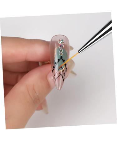 minkissy 2sets Nail Art Drawing Pen Nail Pens Nail Art Liner Nail Dtriper Transparent Handle Nail Brush Micro Paint Brush Nail Art Supply Paint Pen Draw a Line Alloy Pen Holder - Buy Online on GoSupps.com