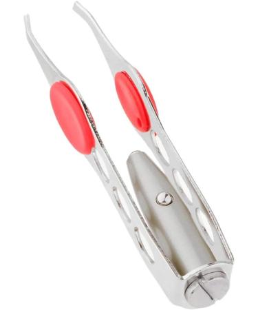 2pcs LED Eyebrow Tweezers - Stainless Steel Hair Removal Makeup Tools with LED Lighting - Buy Online on GoSupps.com