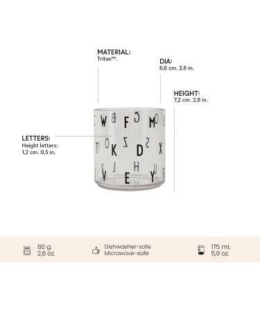Design Letters Tritan Drinking Glass (Letter's Edition) for Kids | 6 oz Unbreakable Training Cup | BPA/BPS/EA-Free Feeding Cup for Toddlers | Drop-Safe & Dishwasher Safe Sippy Cup - Buy Online on GoSupps.com