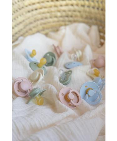 BIBS Colour Symmetrical Pacifier 4 Pack - BPA-Free Natural Rubber Latex Dummy for 0-6 Months - Blush Mix Made in Denmark - Buy Online on GoSupps.com