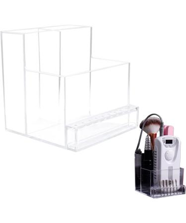 Transparent Nail Drill Grinding Bit Organizer 10 Hole Holder Grinder Organizer Plastic Durable And Stable Large Size Suitable For Nail Salon Nail Diy - Buy Online on GoSupps.com