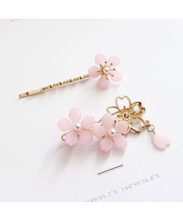 Solustre 2Pcs Cherry Blossom Hair Pins - Elegant Floral Bobby Pins for Weddings & Parties Ideal Hair Accessories & Gift for Women - Buy Online on GoSupps.com