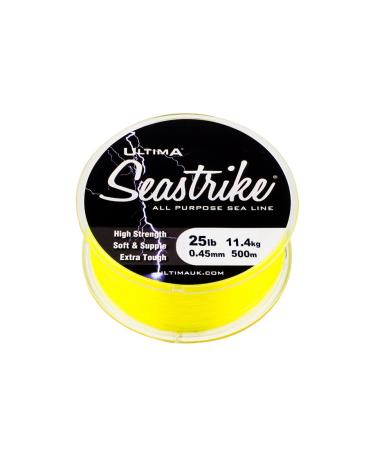 ULTIMA Unisex-Adult Seastrike Sterk Fishing Line-500m Spool Neon Yellow 0.45mm-25.0lb/11.4kg