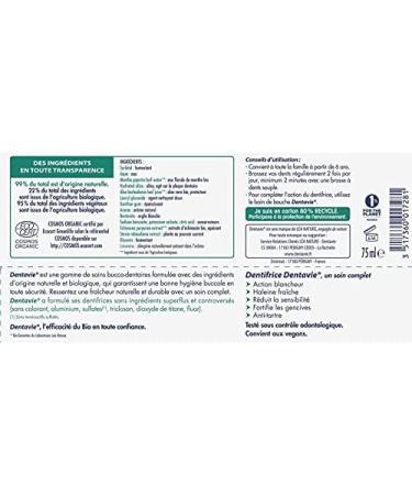 DENTAVIE - Dentifrice Gencives Cosmetic Organic 75Ml - le Lot De 3 - Buy Online on GoSupps.com