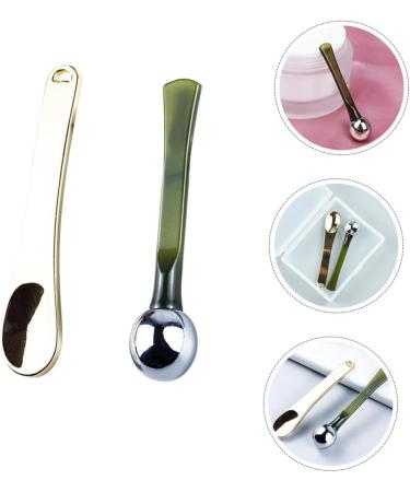  Beatifufu Set of 2 Mini Makeup Spatulas for Face Cream Eye Cream Spatula Cosmetic Scraper Mini Spoons Beauty Spoon for Face Cream - Buy Online on GoSupps.com