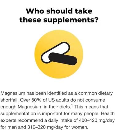 Extra Strength Magnesium 400mg | Bone Nerve & Muscle Support | 180 Softgels 6 Month Supply | Gluten Free | High Potency Relaxation & Wellness Supplement | Nature Inspired Formula - Buy Online on GoSupps.com