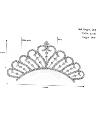 Mikinona Crown Side Hair Comb Rhinestone Hair Clip Girls Tiara Flower Girl Hair Accessories Girls Hair Accessories Wedding Comb Girls Hair Clips The Crown Bride Alloy Small Crown - Buy Online on GoSupps.com