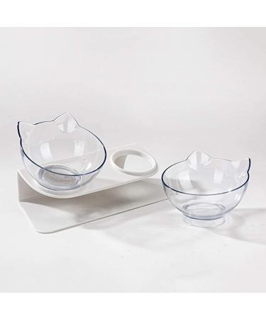 Double Elevated Cat Bowls with 15 Tilted Design - Neck Guard Stand for Cats or Small Dogs - Buy Online on GoSupps.com