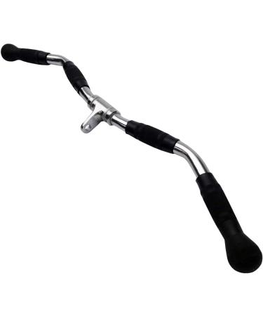 30 Inch Lat Bar Cable Machine Attachment for Gym Strength Training - Full Rotation & Rubber Handle for Muscle Building - Buy Online on GoSupps.com