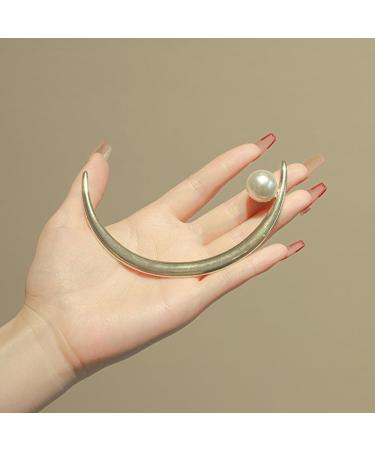 Hanfu Styling Accessory Hanfu Hair Ornaments Vintage Crescent Moon Hair Forks Moon Shape Hairstick Hair Barrette Elegant - Buy Online on GoSupps.com