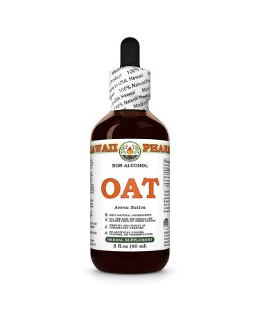 Oat Alcohol-Free Liquid Extract Oat (Avena Sativa) Dried Grain Glycerite Natural Herbal Supplement Hawaii Pharm USA 2 fl.oz 2 Fl Oz (Pack of 1)