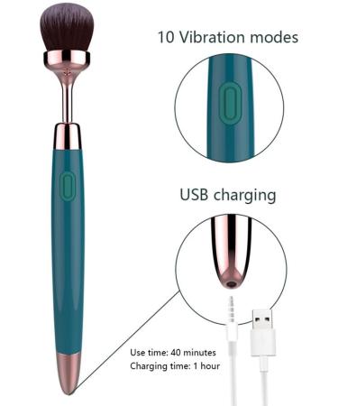 Qyrugcxs Electric Makeup Brush for Blending Contouring Highlight 10 Speeds Rechargeable Eyeshadow Brush Beauty Makeup Tools - Buy Online on GoSupps.com