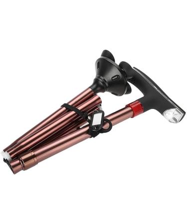 Elderly Crutches Five-section Foldable Aluminum T-Shaped Non-Slip Cane Lighting Light with Alarm Crutch Cane Outdoor Old Disabled Person Selfless dedication - Buy Online on GoSupps.com