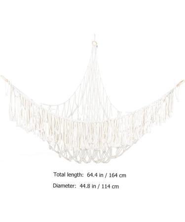 Healeved Yoga Ball Stand & Stuffed Animal Toy - White Cotton Hanging Weaving (164x114CM) | Ideal for Kids - Buy Online on GoSupps.com