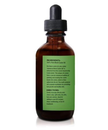 Tropical Holistic 100% Pure Jamaican Black Castor Oil 4 oz - Natural Hair Growth & Scalp Treatment for Beard, Eyelashes, Edges, Dandruff - Premium Formula for Healthy Hair & Eyebrows - Buy Online on GoSupps.com
