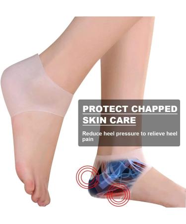 2 Pairs Silicone Gel Heel Socks - Cracked Foot Skin Care Pressure Relief & Pain Reduction - 4 Pieces - Buy Online on GoSupps.com
