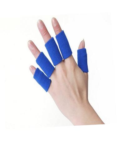 Yardwe 20pcs Flexible Nylon Finger Cots - Sports Finger Protectors for Athletes - Elastic Finger Sleeves 4.5X2.5CM Blue - International Shipping Available - Buy Online on GoSupps.com