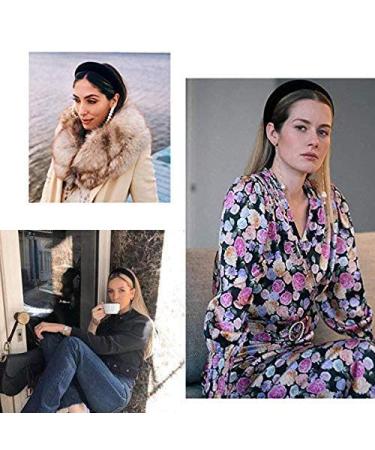 Velvet Padded Headbands for Women - Cute Fashion Hair Accessories | Black Boho Wide Band - Buy Online on GoSupps.com