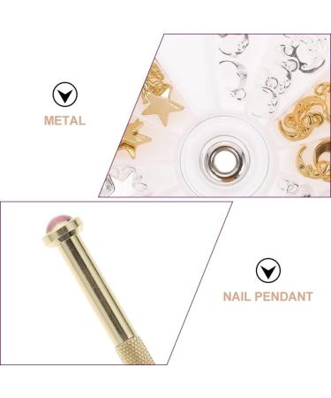 Lurrose 1 Set Dangle Nail Charms Alloy Letter Nail Piercing Charms Rhinestone Nail Rings Crystal Metal Nail Charms Nail Jewelry Hoops with Nail Piercing Tool Hand Drill for Nail Tip Decoration - Buy Online on GoSupps.com