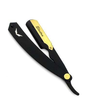 Professional Barber Straight Razor - Premium Stainless Steel Cut Throat Shaving Razor with 10 Samurai Double Edge Blades - Buy Online on GoSupps.com