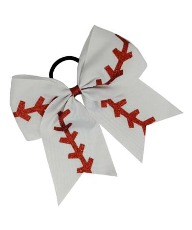 minkissy Softball Bow Hair Tie Girls Hair Ties Softball for Team Bow Scrunchies Girls Softball Kids Hair Clips Bows for Hair Baseball Bows for Girl Bow Tie Child Issue Card Ribbon