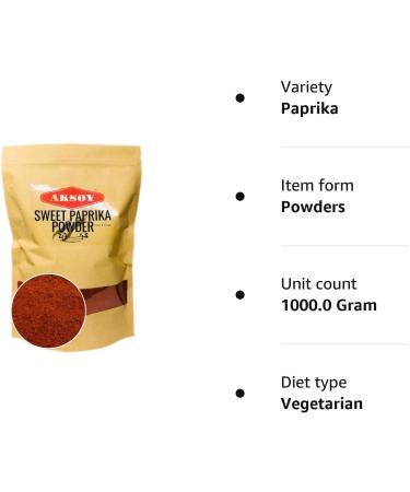  Antep Sweet Paprika Powder 1000g | Premium Quality Ground Powder (Limited TIME Offer!!) 1.0 Kilograms - Buy Online on GoSupps.com