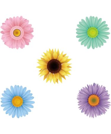 CC HOME Spring Summer Sunflower Party Decoration 25CT Summer Spring Daisy Flower Cupcake Toppers Food Picks Flower Cup Cake Toppers Decorations Easter Decoration Supplies Multicolor - Buy Online on GoSupps.com