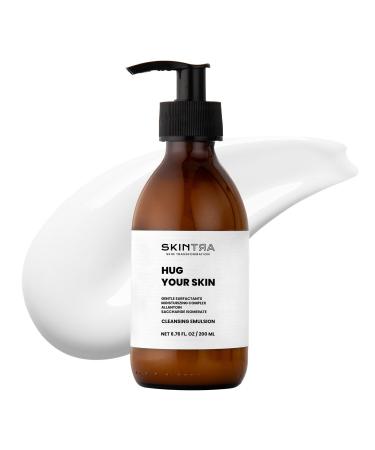 SkinTra Hug Your Skin - Gentle Cleansing Emulsion for Face & Eye Area - Hydrating, Soothing & Balancing - Safe for Sensitive Skin & Daily Use - 200 ml/Net 6.76 Fl. Oz