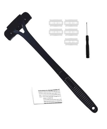 Back hairers for men back hair cutters with a long handle - foldable body hair cutter back razor - hair removal tools extra long handle quick trimming body care for black