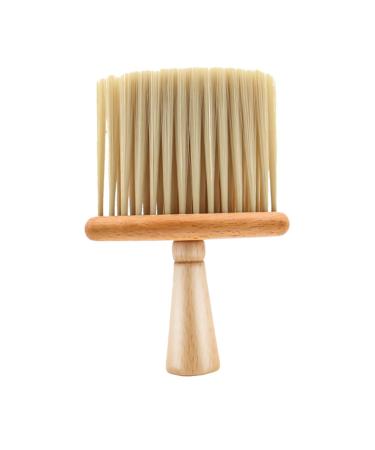 Minkissy 2 pieces practical vintage for distance dust fronding soft cleaning mustache Shop cut tool haircut men bear loose house shaving handle brush wood round dust wipers 10.6x4.7cmx2pcs as shown x 2 pieces