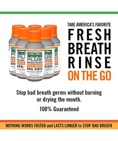TheraBreath Plus Fresh Breath Oral Rinse - Max Strength 24-Hour Peppermint (3oz  Pack of 6) - Buy Online on GoSupps.com