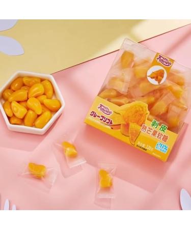 Mango fruit juice gummies Peelable passion grape gummy candy Fruit soft candy chewing candy Assorted sweets Sour and sweet fruit fudge Dessert Children's snacks (Mango 1 box) Mango 1 box - Buy Online on GoSupps.com