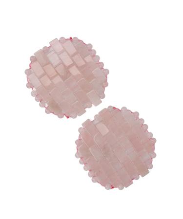 Verdant Touch Rose Quartz Cooling Eye Cover - 2PCs | Migraine Relief & Puffiness Elimination - Buy Online on GoSupps.com