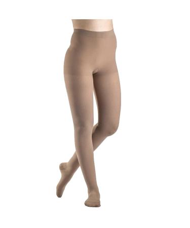 Sigvaris Women’s DYNAVEN Open Toe Pantyhose 30-40mmHg - Light Beige - Large Long Large Tall Light Beige (Crispa)