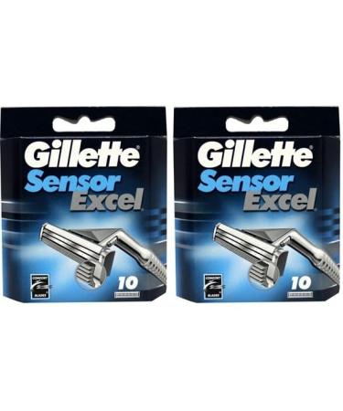 Gillette Sensor Excel Razor Blades - 20 Piece Bundle (4 Packs of 5) 1 count (Pack of 20) - Buy Online on GoSupps.com