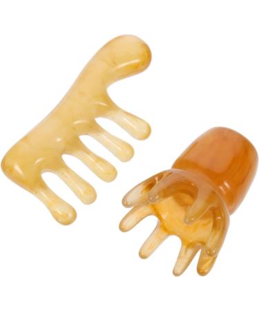 FRCOLOR 10 STK Jade Massage Comb - Manual Scalp Massager & Gua Sha Hair Care Tool for Head & Face - International Shipping Available - Buy Online on GoSupps.com