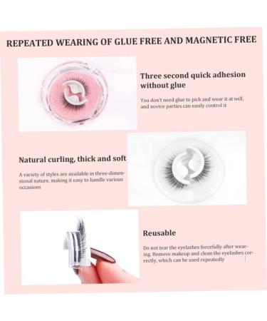Self Adhesive Eyelash Reusable 3D Makeup Eyelash Self Stick False Fake Eyelash for Women Girl Eye Makeup Tool 1Pair Style3 Reusable Fake Eyelashes STYLE 2 - Buy Online on GoSupps.com