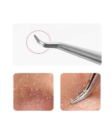 Brussels08 Professional Stainless Steel Curved Tweezers Acne Blackhead Pimple Remover Tool for Comedones & Flaws 1 Piece Clip - Buy Online on GoSupps.com