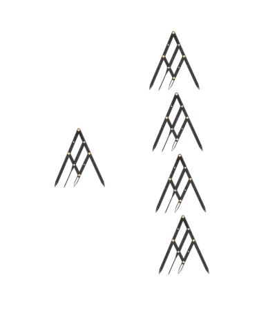 Housoutil 5 Pcs Second Generation Scale Golden Ratio Stencil Make up Kit Eyebrow Measuring Tool Metal Bagged 25x5x0.6cmx5pcs Blackx5pcs