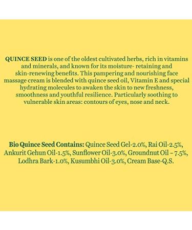 Buy Biotique Quince Seed Nourishing Face Massage Cream 50gm - Best for Normal to Dry Skin | International Shipping - Buy Online on GoSupps.com