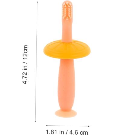 Minkissy Silicone Baby Toothbrush Set | Childrens Toothbrush with Banana Bite Ring | Premium Mouth Protection & Cleaning Gel Pink - Buy Online on GoSupps.com