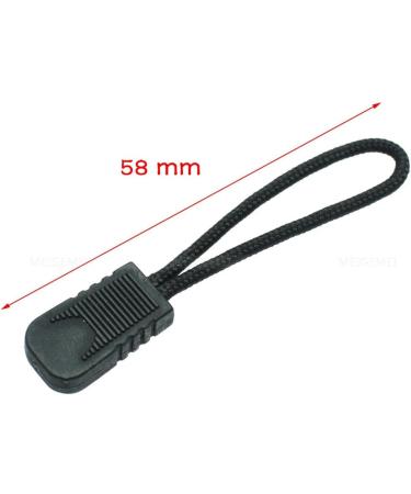 5pcs Zipper Pulls Cord Ends - Black Cord Lock Straps for Clothing Accessories | International Shipping - Buy Online on GoSupps.com