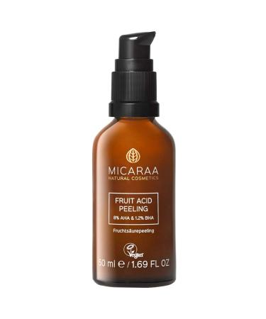 Micaraa fruit acid peeling impure skin aha peeling face exfoliator for pimples and blackheads 8% aha and 1.2% bha acid salicylic acid vegan natural cosmetics pH value 3.5-4.5
