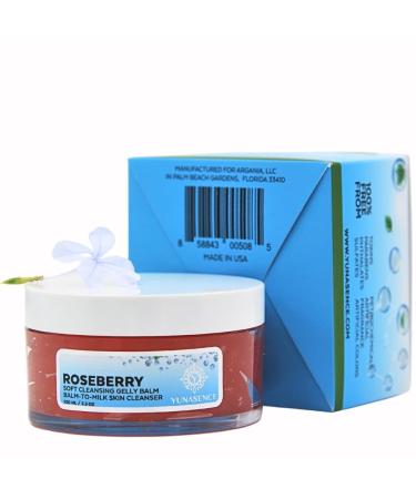 YUNASENCE ROSEBERRY Soft Cleansing Gelly Balm - Phytoaromatic Balm-to-Milk Skin Cleanser (3oz) | International Shipping Available - Buy Online on GoSupps.com