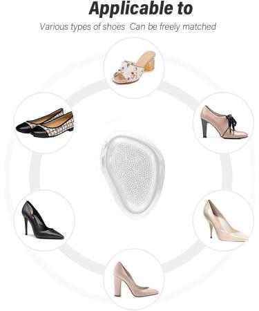 Ultimate Gel Medium-Footed Cushion Pads - 6 Pair Silicone Forefoot Protection for Diabetics Morton's Neuroma & Foot Pain Relief - Buy Online on GoSupps.com