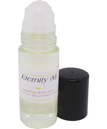 Eternity - Type For Men Scented Body Oil Fragrance Roll-On - Light Gold - 1 oz. - ID#22813 Clear 1 Fl Oz (Pack of 1)