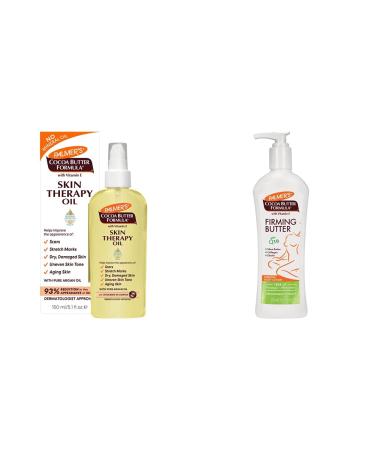 Palmer's Cocoa Butter Skin Therapy Collection with Vitamin E Original 5.1 Fl Oz (Pack of 1) Body Oil + Lotion 10.6 Fl Oz