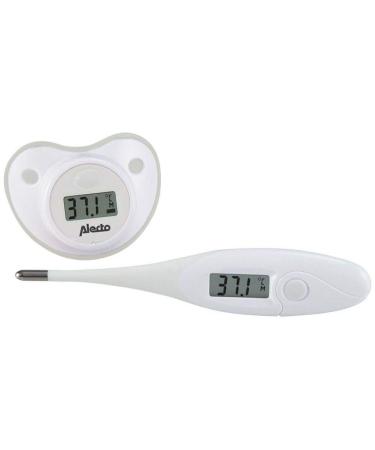Alecto BC-04 Flexible Digital Pacifier Fever Thermometer Set - Accurate Last Measurement Memory - International Shipping Available - Buy Online on GoSupps.com