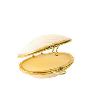 Earth Tu Face Lavender & Mint Lip + Body Balm Seashell Natural Hydrating & Moisturizing Balm for Lips & Skin Made With Organic Safflower Oil Beeswax Sunflower Seed Oil (Mother of Pearl White Shell)