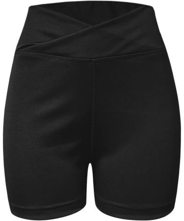 Women's Butt Scrunch Seamless 5 Inch Workout Shorts - High Waist Stretch Booty Short for Gym/Yoga/Running/Biking - Black Medium - Buy Online on GoSupps.com